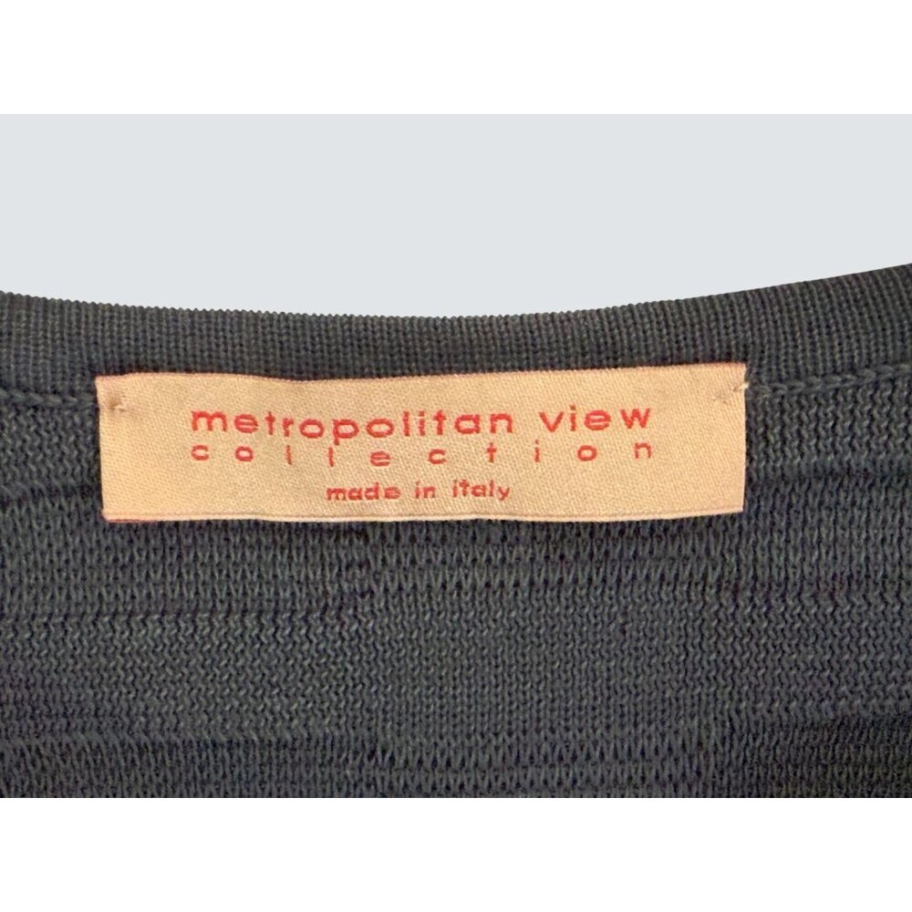 Made in Italy Metropolitan View Collection Textured Gray Knit Sweater Made In It - Picture 3 of 6